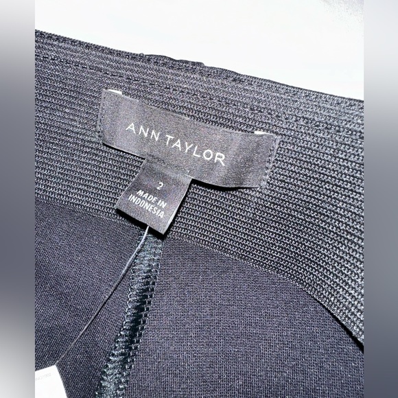 Ann Taylor- NWT- Black Faux Leather and material Pants/Leggings- Size 2 - Picture 3 of 8